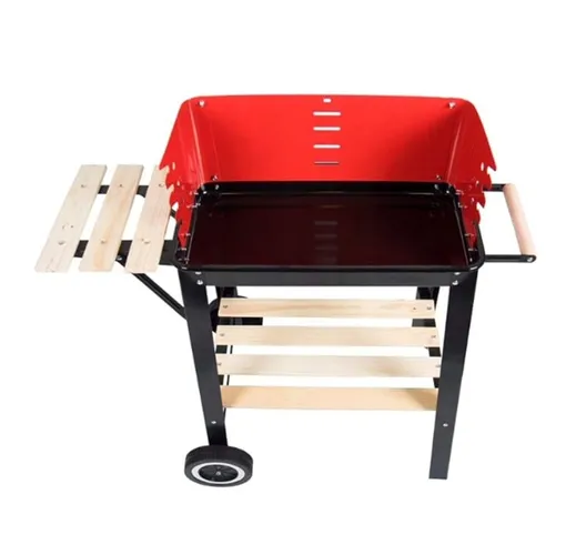 Parrilla De Asado Con Rueda Y Repisa 85x28x80cm Bighouse-2
