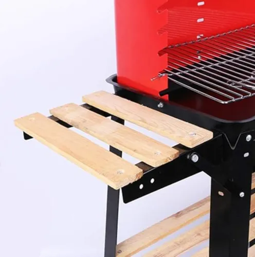 Parrilla De Asado Con Rueda Y Repisa 85x28x80cm Bighouse-3