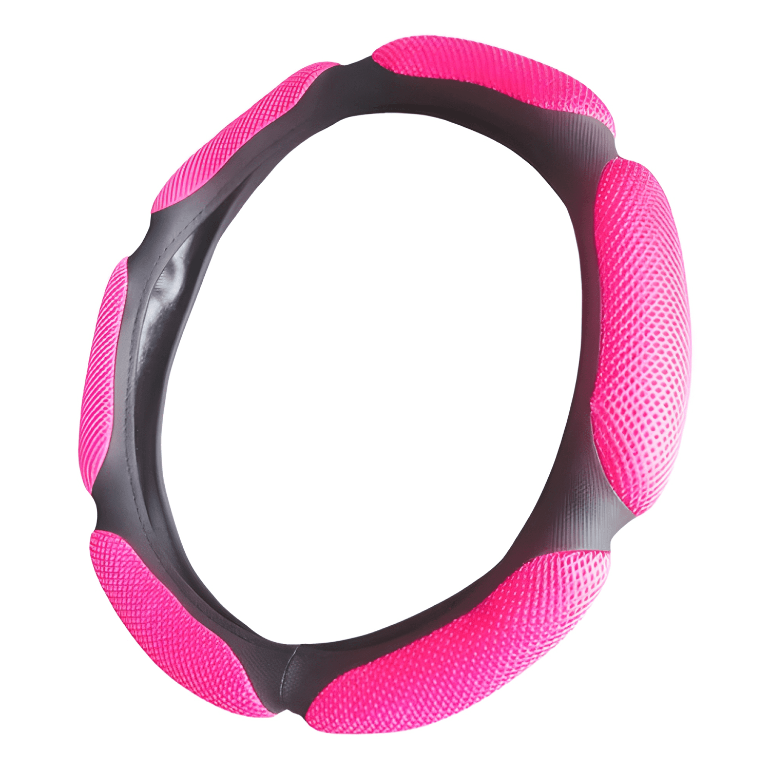 Funda Cubre Volante Universal 3d Acolchado Rosa-0