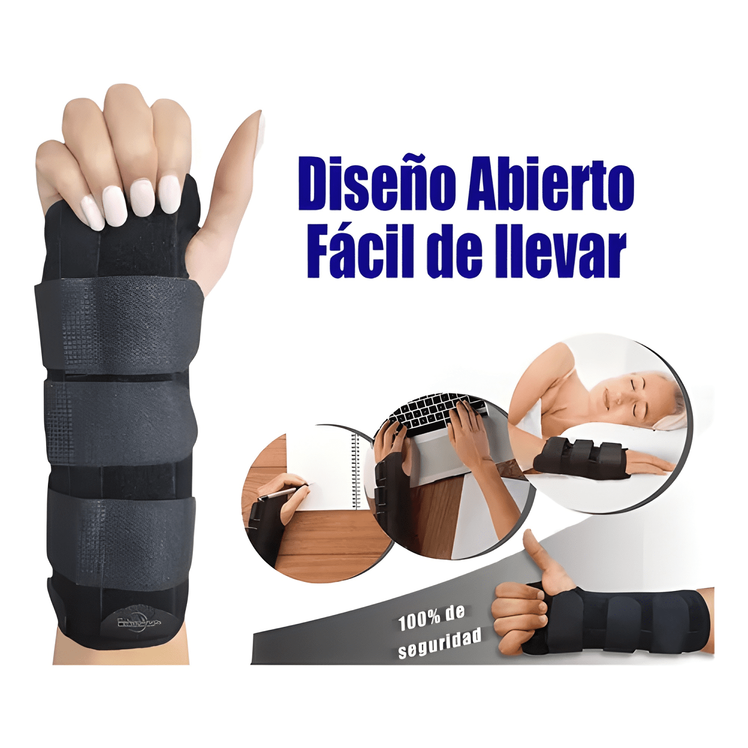 Muñequera inmovilizadora con férula derecha talla M-2