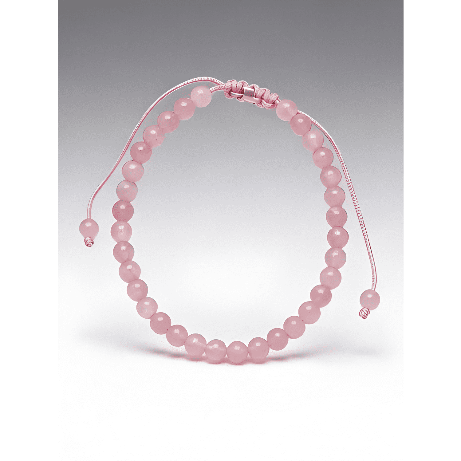 Pulsera piedra cuarzo natural ajustable protección Rosado-2
