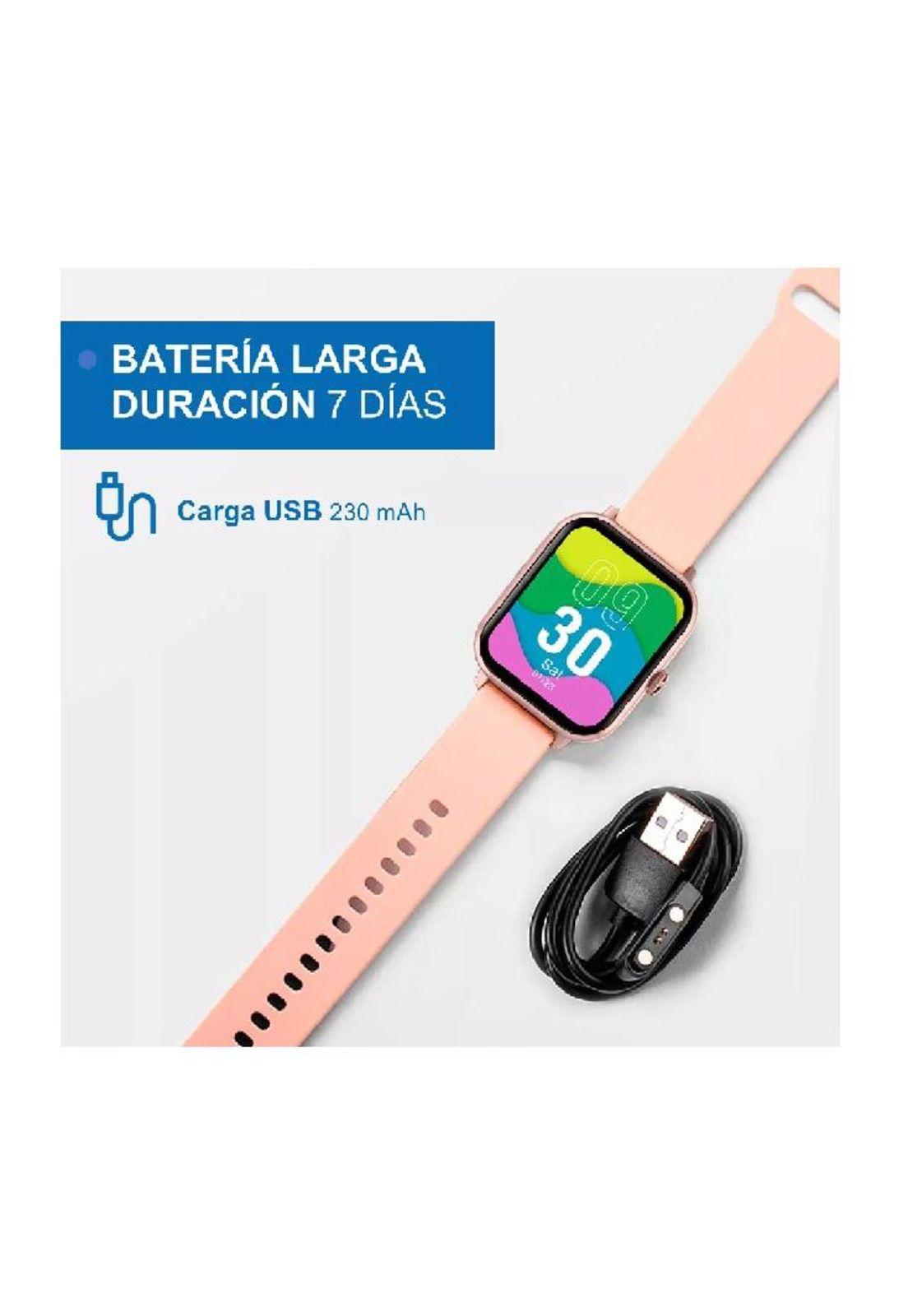 Reloj inteligente smartwatch deportivo color rosado-2
