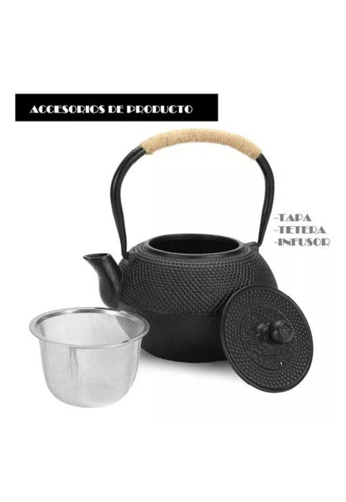 Tetera de Hierro Fundido - Tetera Japonesa con Infusor, 1.2 Litros-4