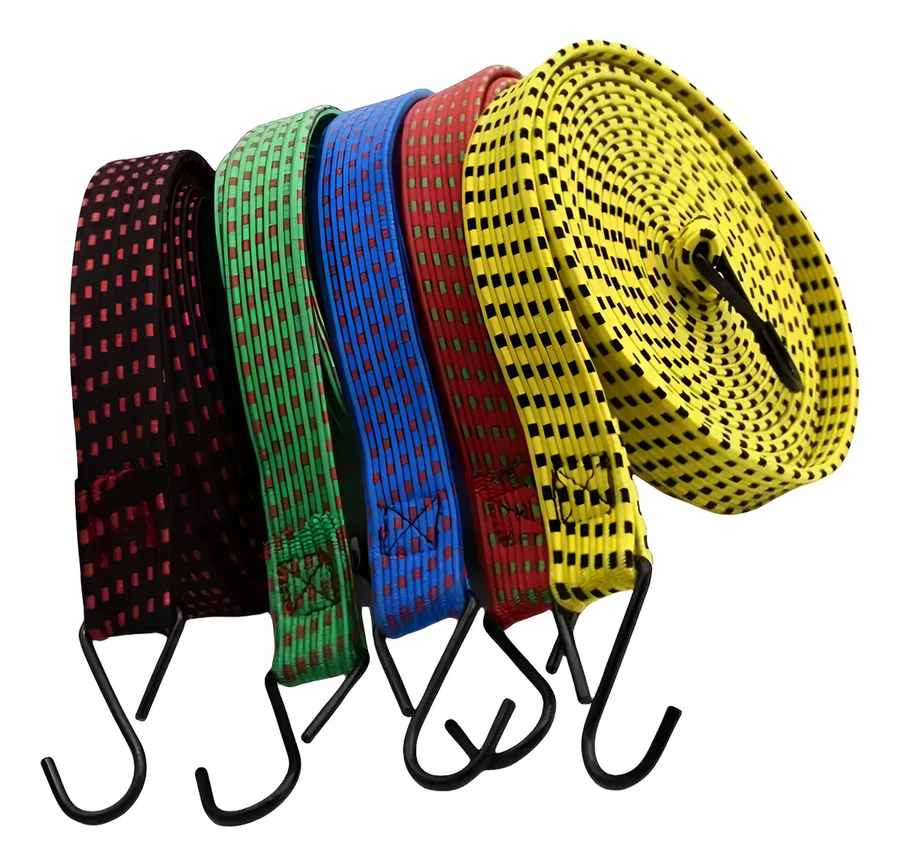 Set 6 Cuerdas Elásticas 2mts Eslinga Amarre Pulpo Surtidos-0