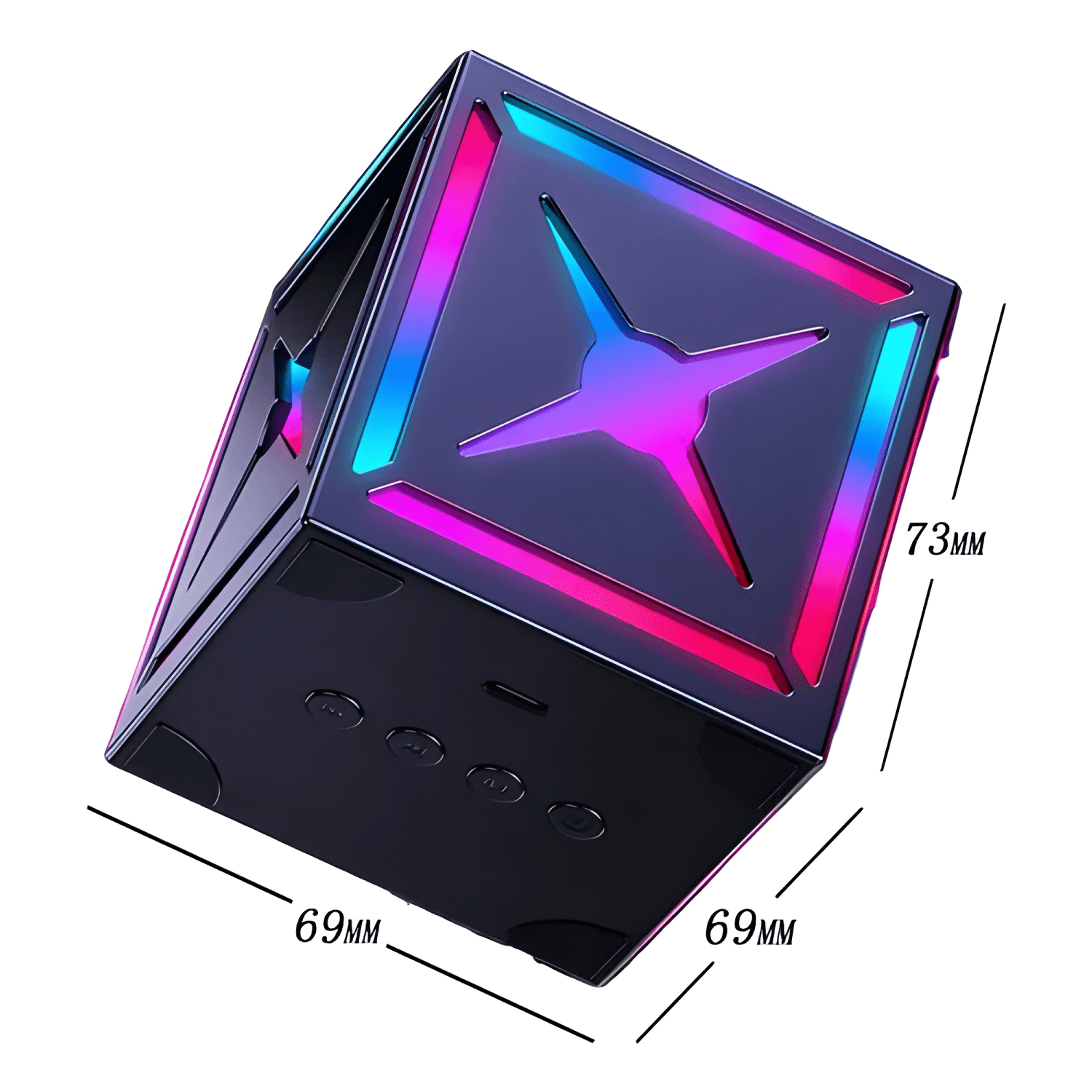 Parlante bluetooth portátil subwoofer luz rgb alta #1-2
