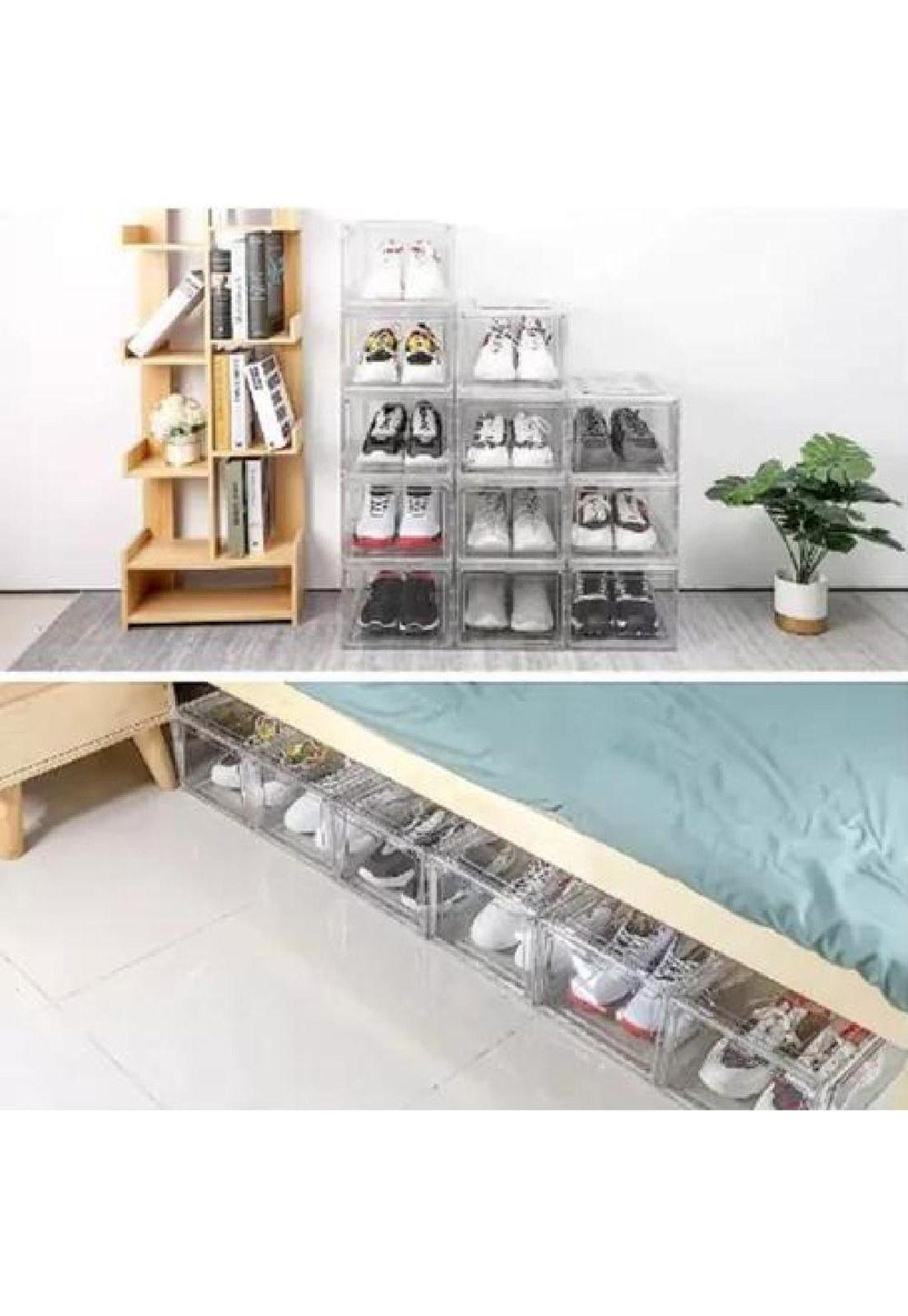 Caja organizador de zapatos apilable para calzado-2