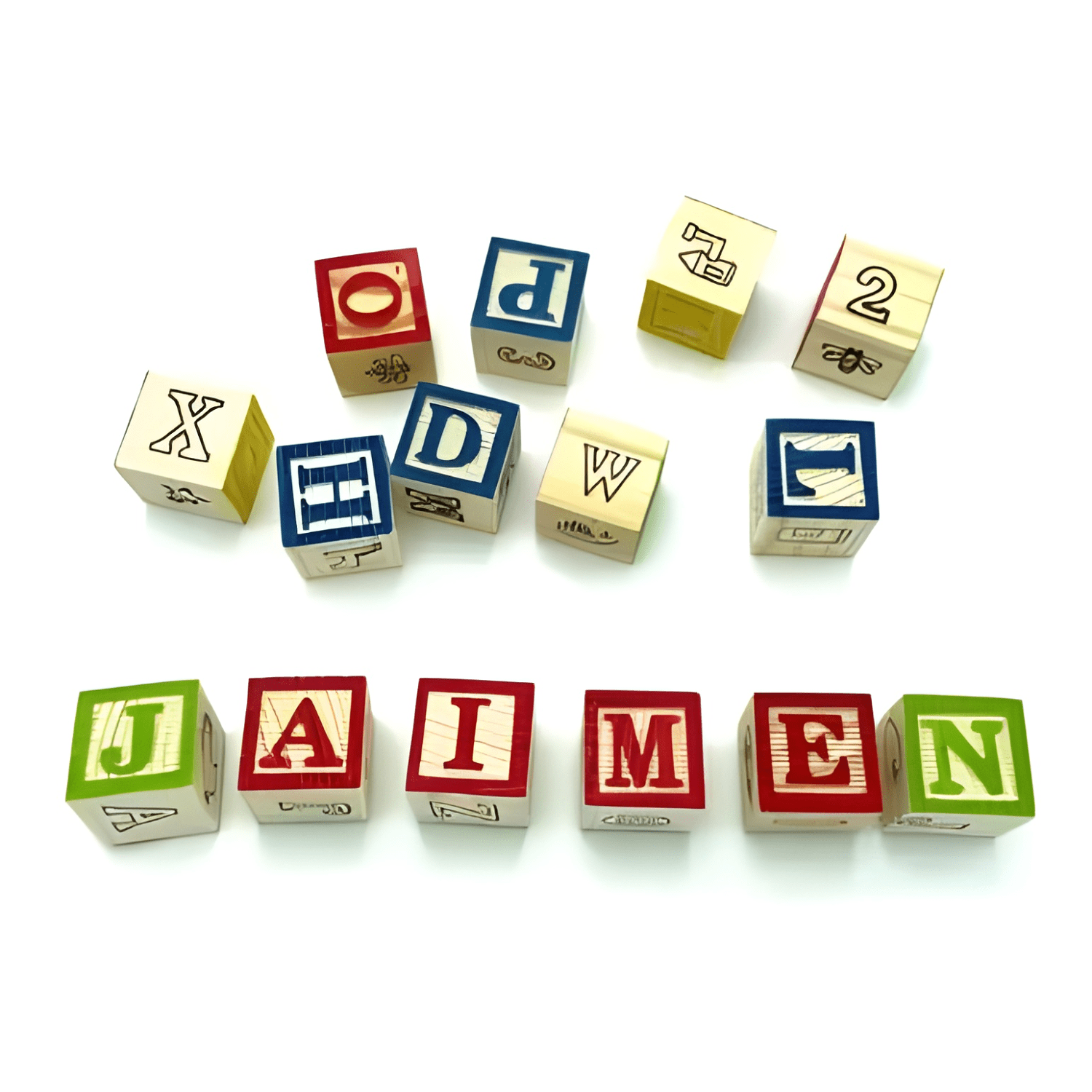 Cubo 48 piezas madera letras números entretenimiento-1