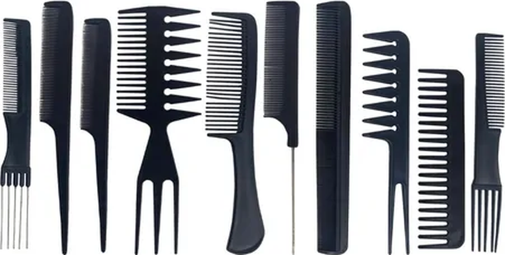 Kit tijeras filo entresacadora + set peines-1