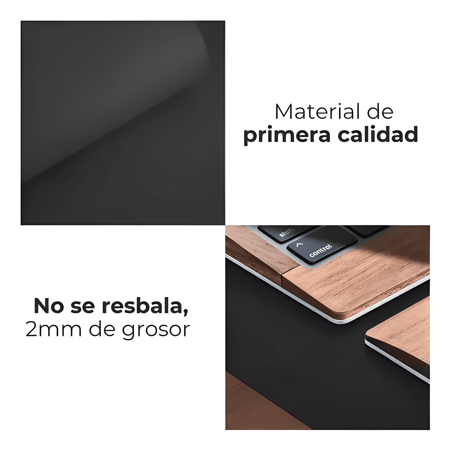 Mouse Pad Antideslizante XL Computech Ecocuero 80x40 Negro-2