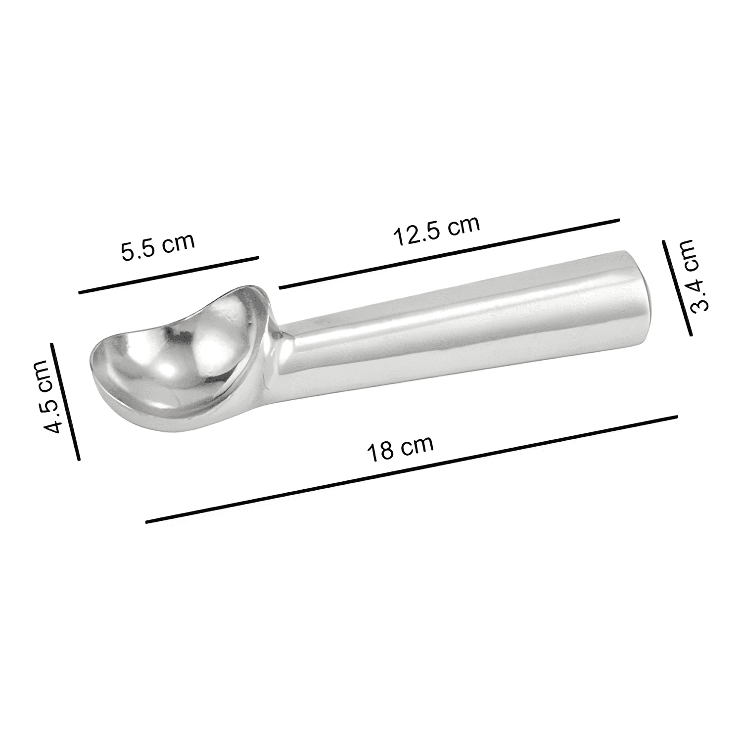 Cuchara de helados manito aluminio 60 cc / 2 oz-2