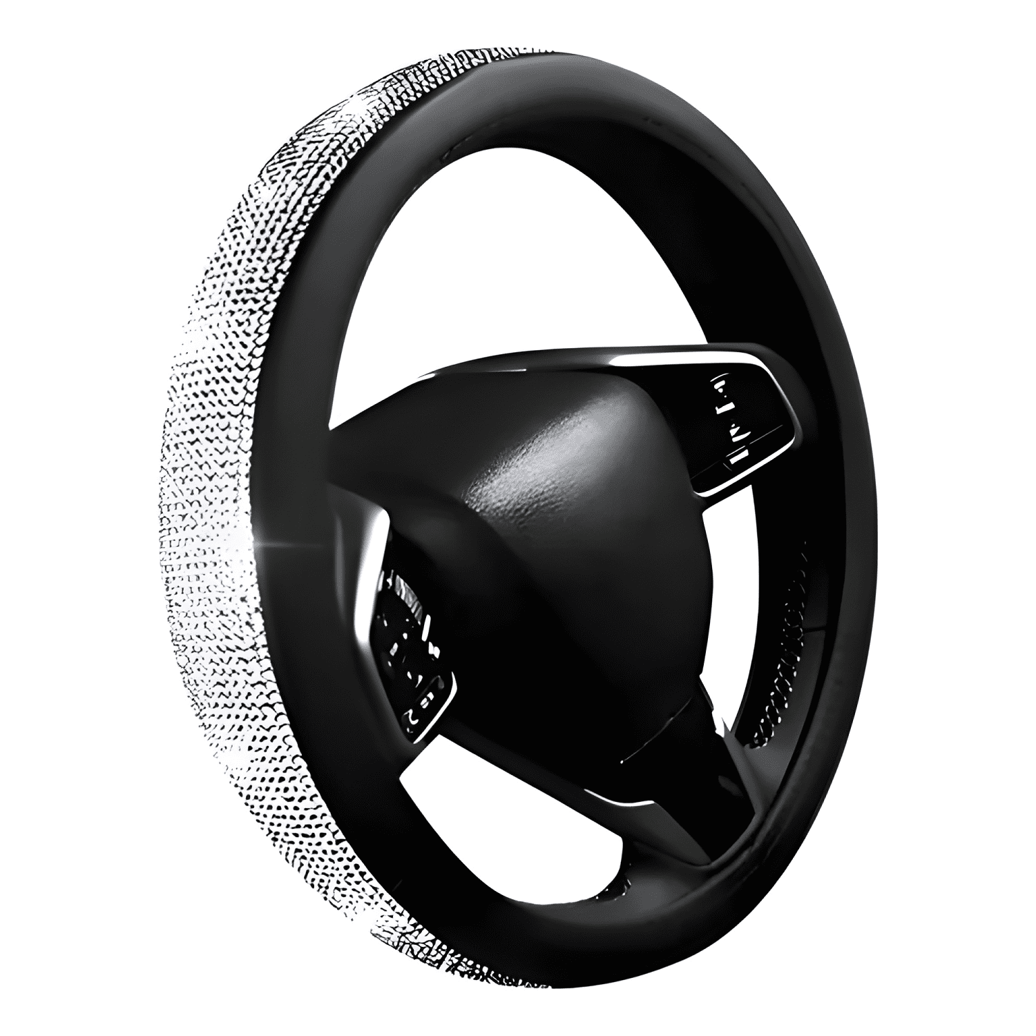 Funda Cubre Volante con Brillos Tipo Diamante Auto/ Camionet-0