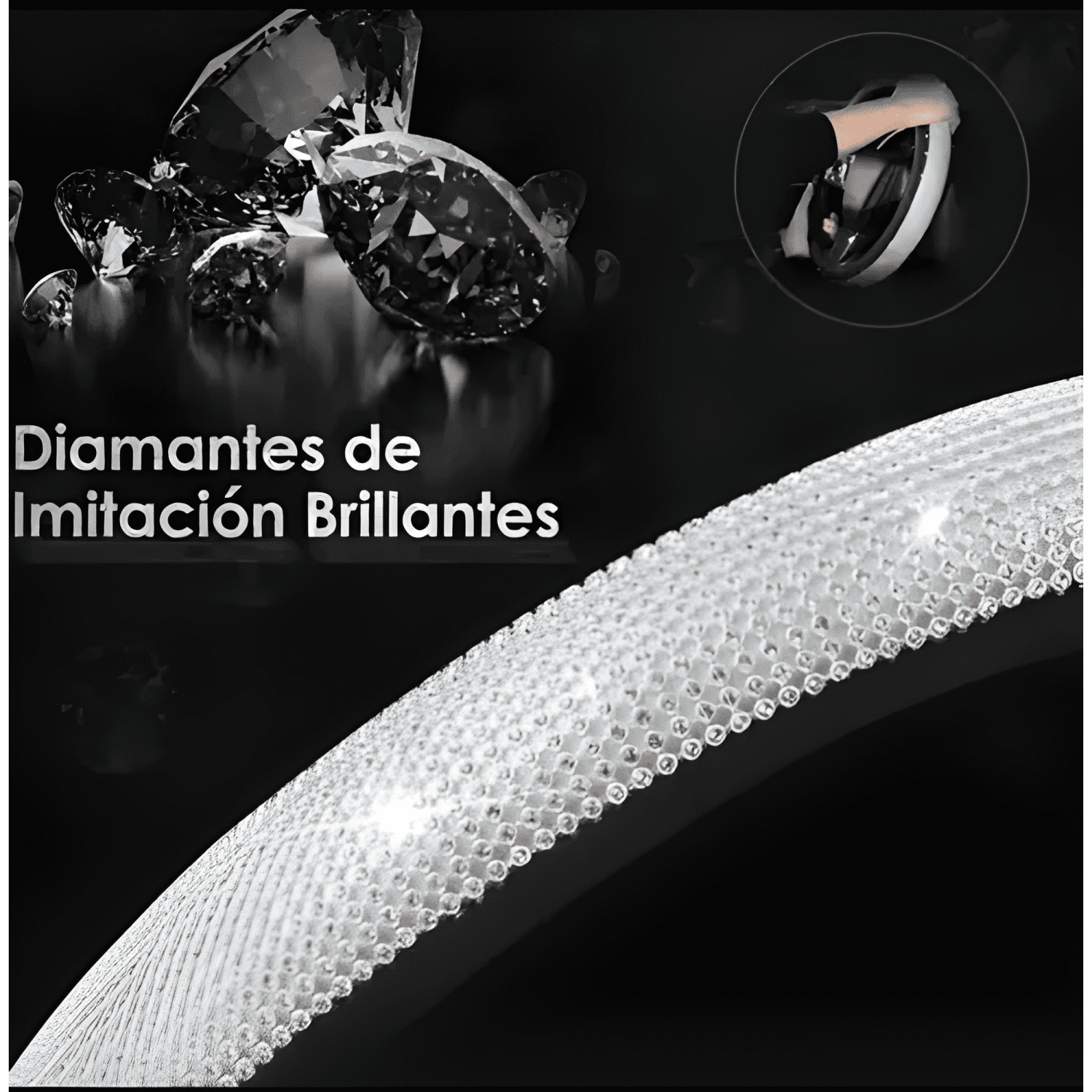 Funda Cubre Volante con Brillos Tipo Diamante Auto/ Camionet-2