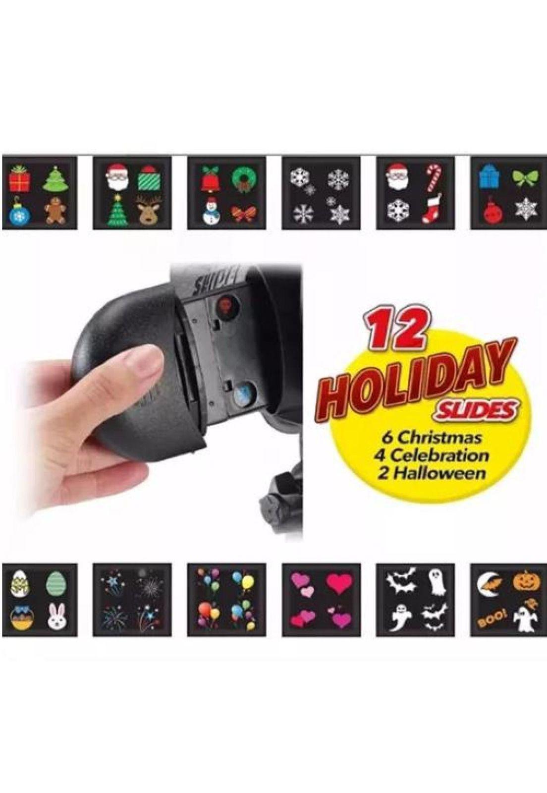 Luces LED proyector, 12 tarjetas para Navidad y Halloween-2
