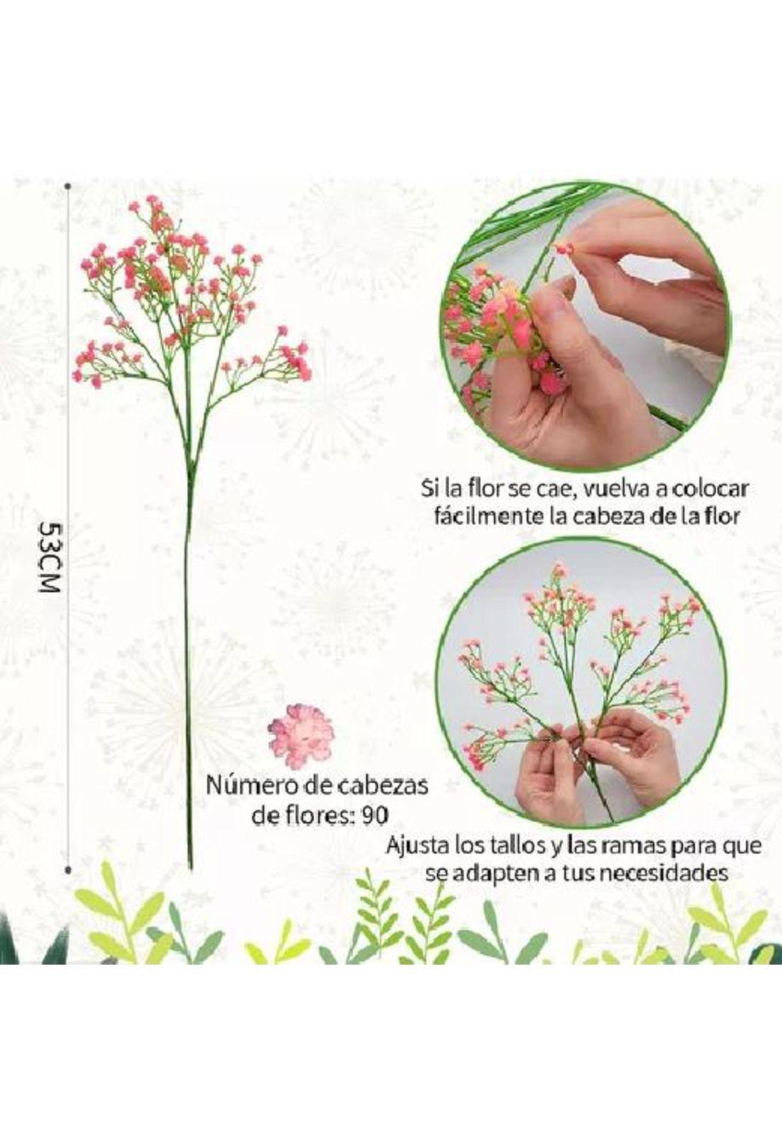 90 Flores Gypsophila para Arreglos Artificiales Flor Adornar-2