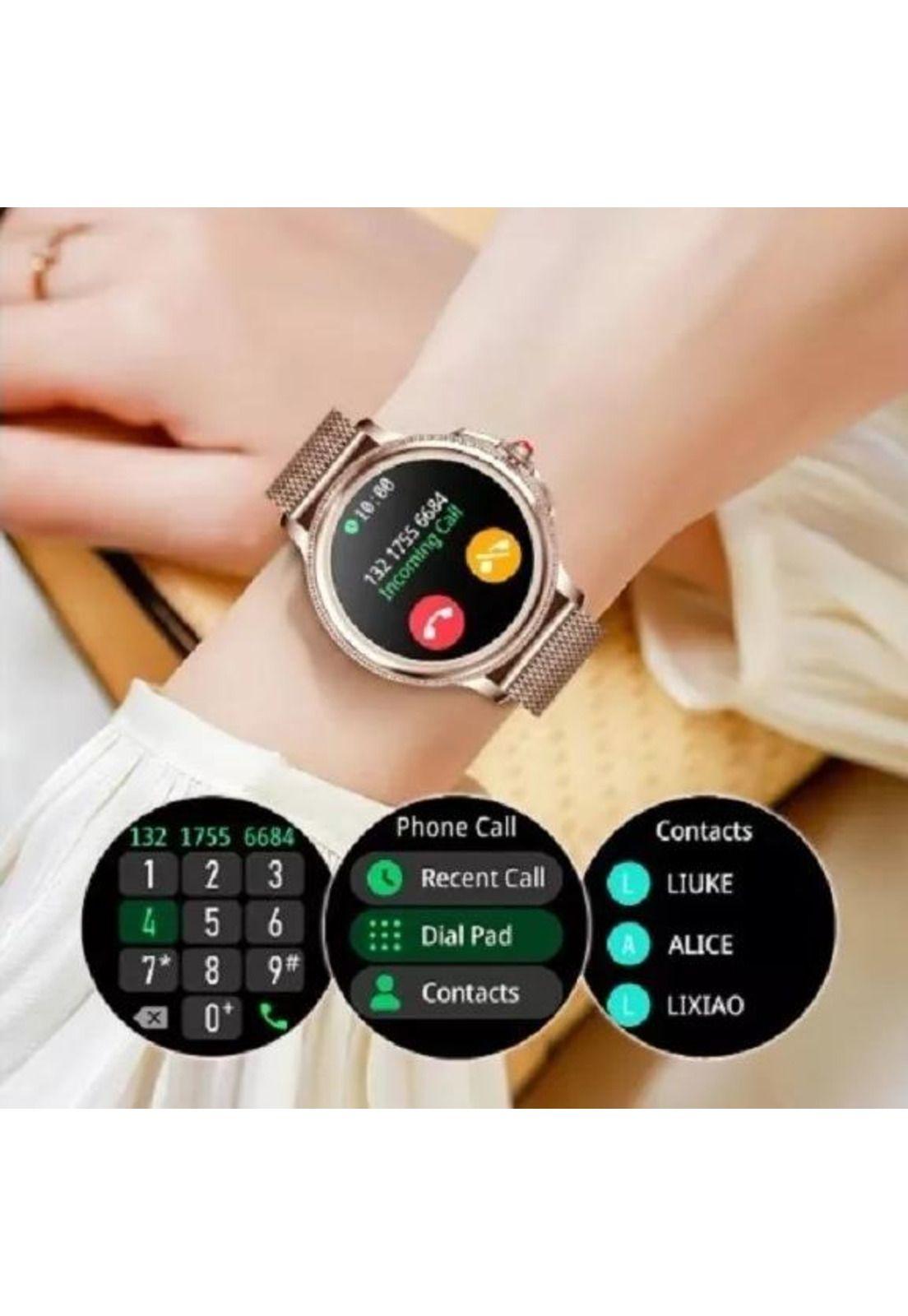Reloj inteligente smartwatch bluetooth mujer doble correa...-4