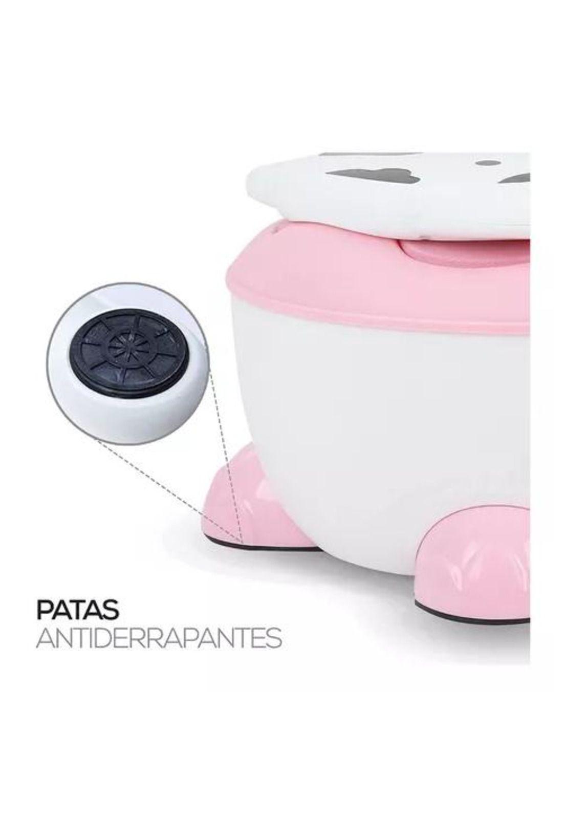 Pelela Bacinica Baño Infantil - Para Niños, Vaquita, Color Rosa, con Cojín-6
