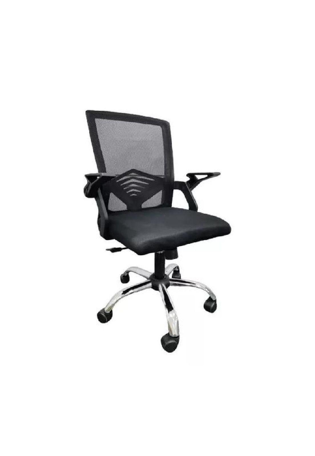 Silla de oficina ejecutiva ergonómica con respaldo de malla negra-0
