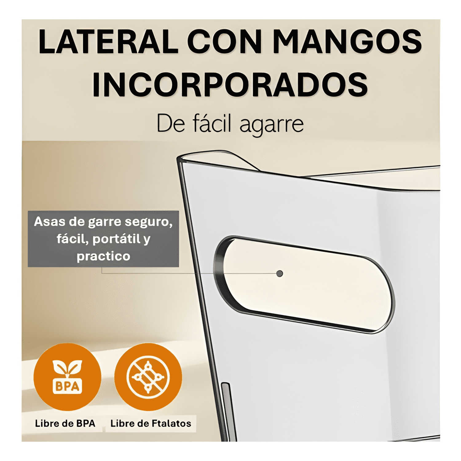 Contenedor acrílico organizador de cocina talla L 4u-2