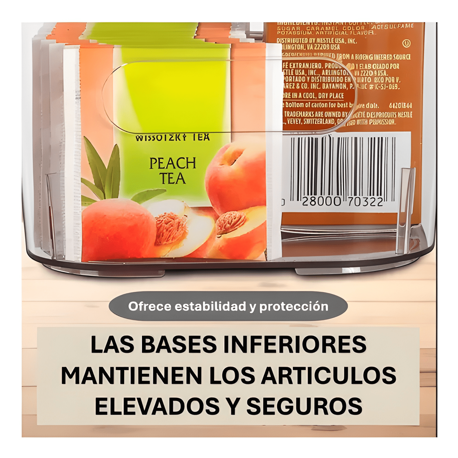 Contenedor acrílico organizador de cocina talla L 4u-3