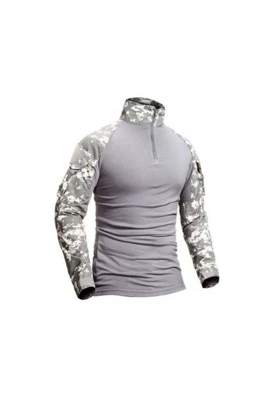 Polera Táctica Combat Shirt Militar Airsoft, Color ACU, Talla S-2