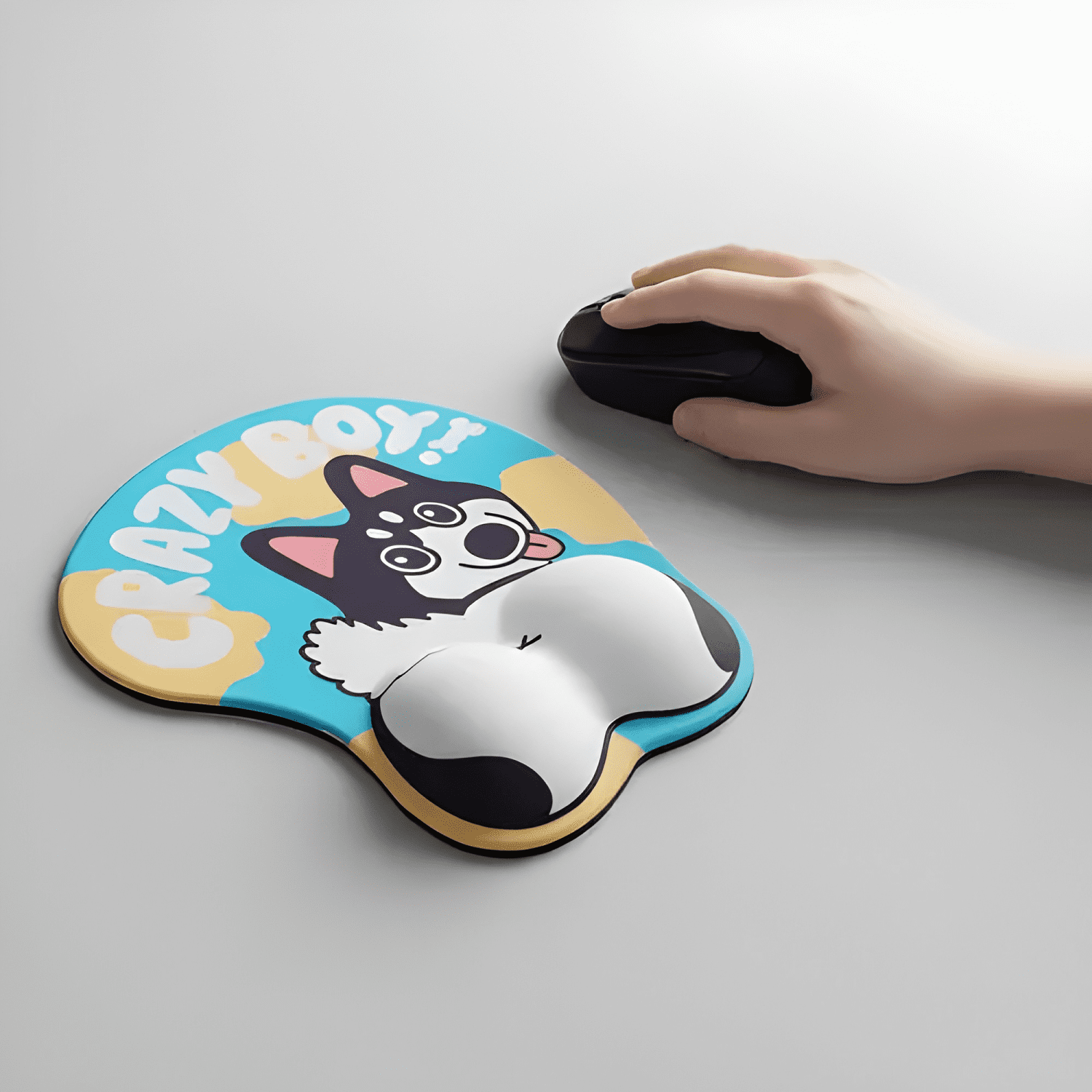 Mouse Pad Cahorros Apoya Muñeca Gluteos de Almohadilla Gel-3
