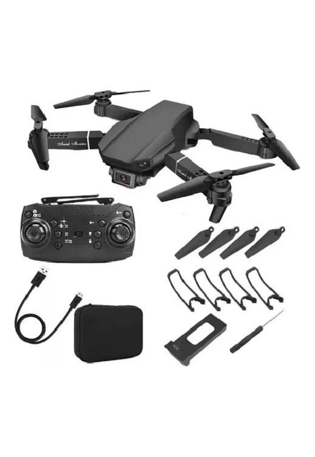 Drone con cámara plegable, dron barato, resistente negro-0