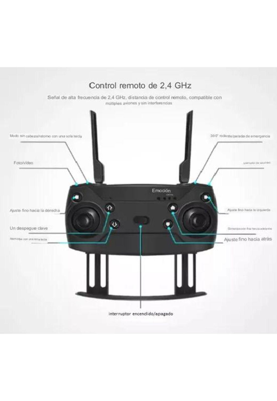 Drone con cámara plegable, dron barato, resistente negro-2