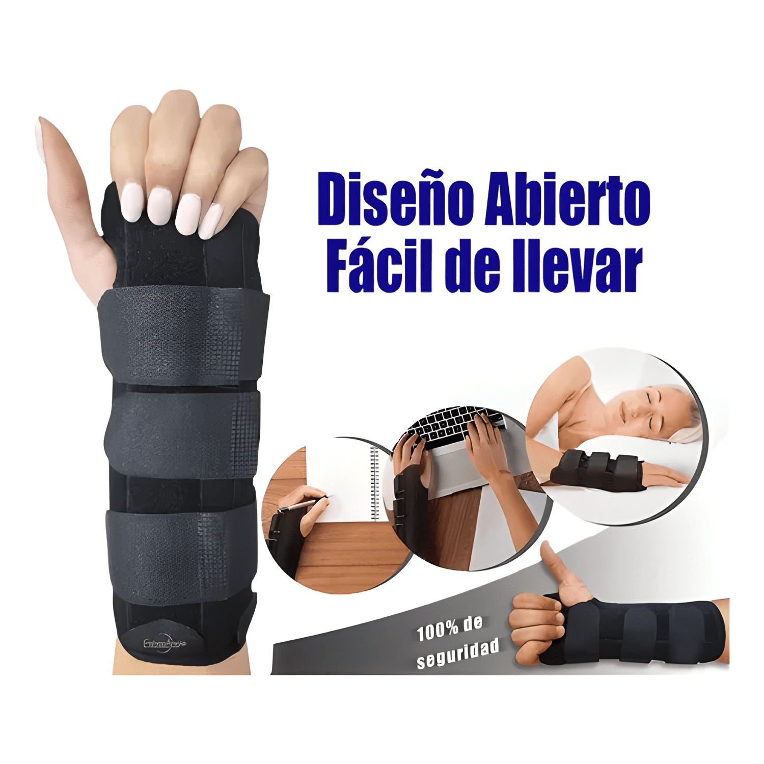 Muñequera inmovilizadora con férula izquierda talla M-2