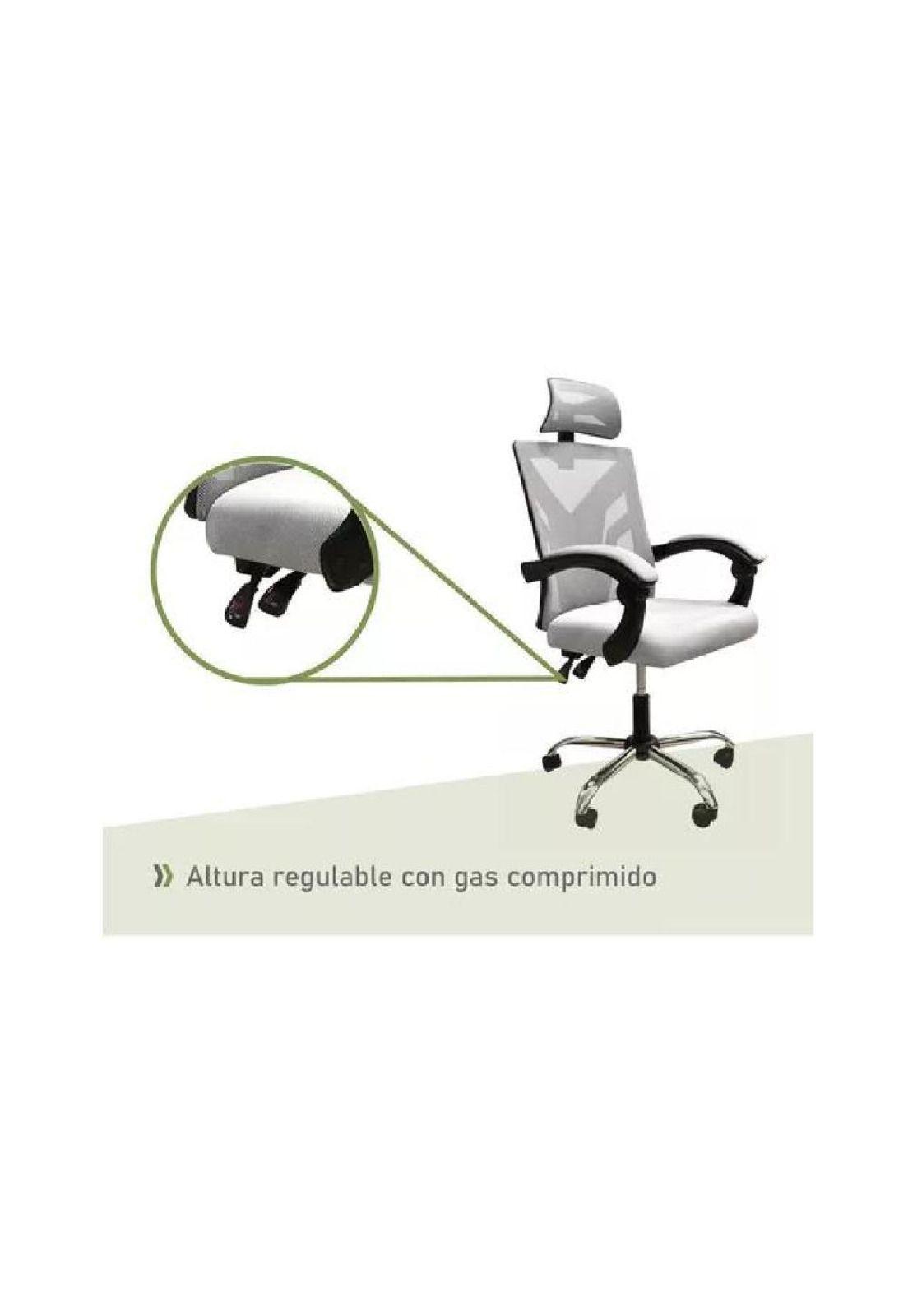 Silla ejecutiva de escritorio ergonómica Lumax Clyde color gris-2