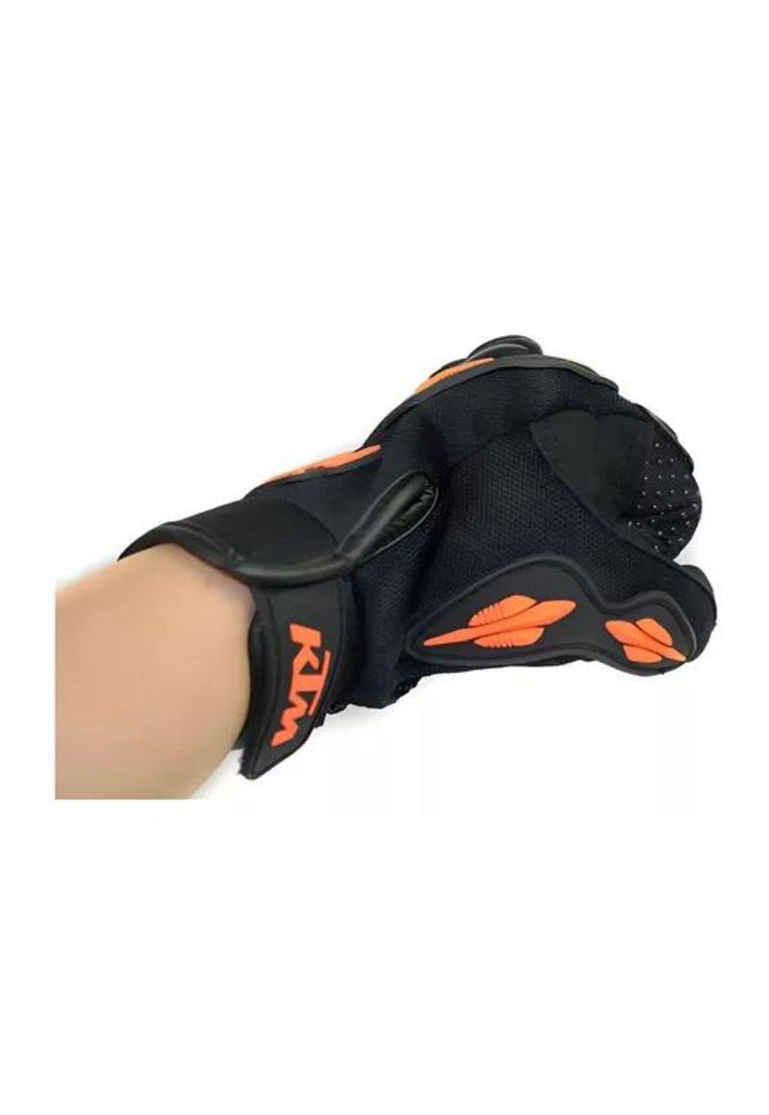 Guantes para Moto - Protección Invierno Impermeables Ciclismo Color Naranja Talla XL-3
