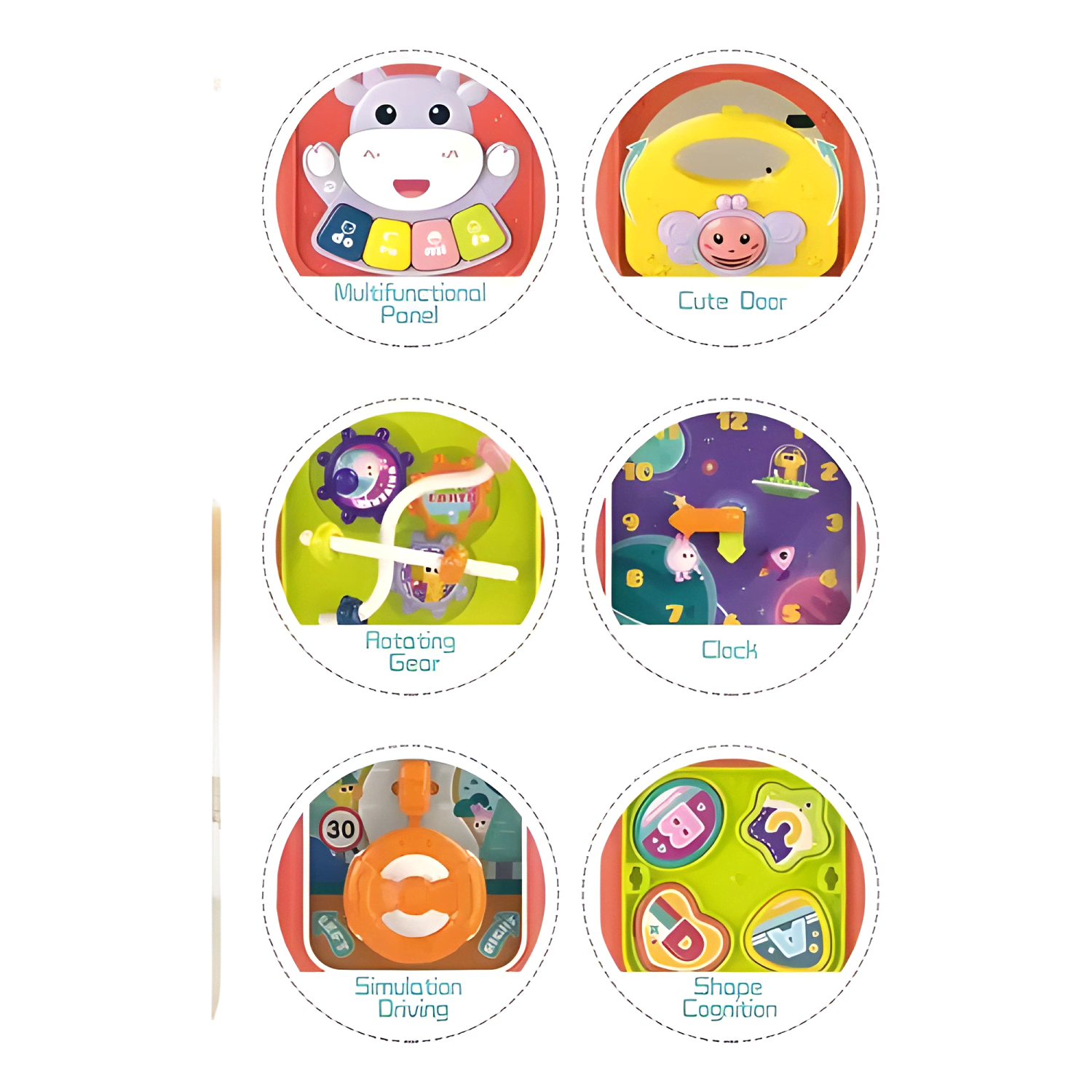 Juguete montessori educativo 6 en 1 cubo para bebé-2