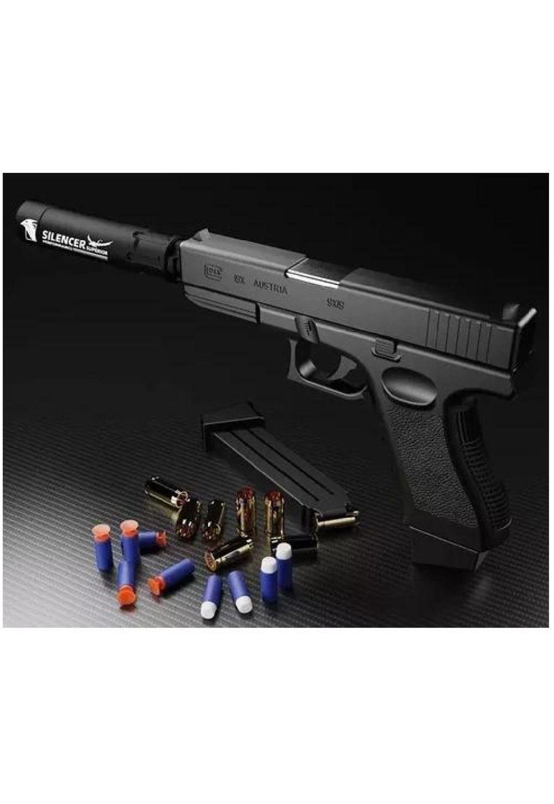 Glock 18 Juguete De Balines Blandos Y Silenciador Top Tiktok-1