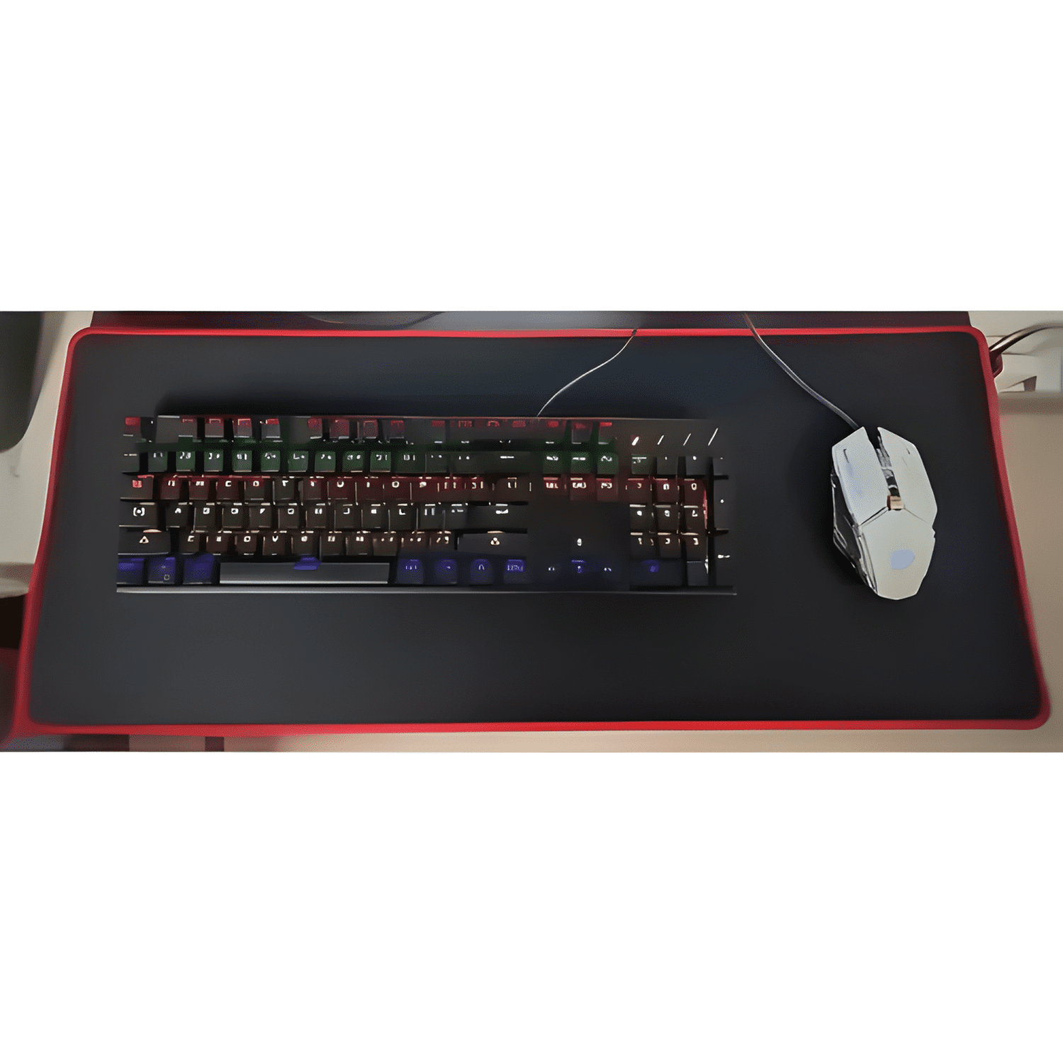 Mouse Pad Gamer XL Antideslizante Jiexin 70x30cm Goma Negro-2