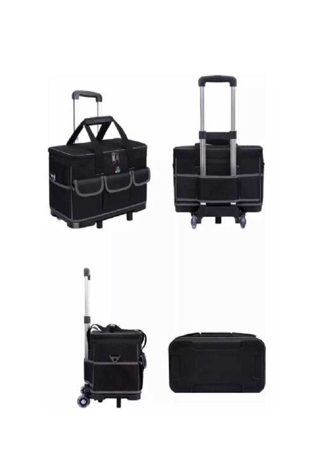 Bolso porta herramientas con ruedas, 20", color negro-2