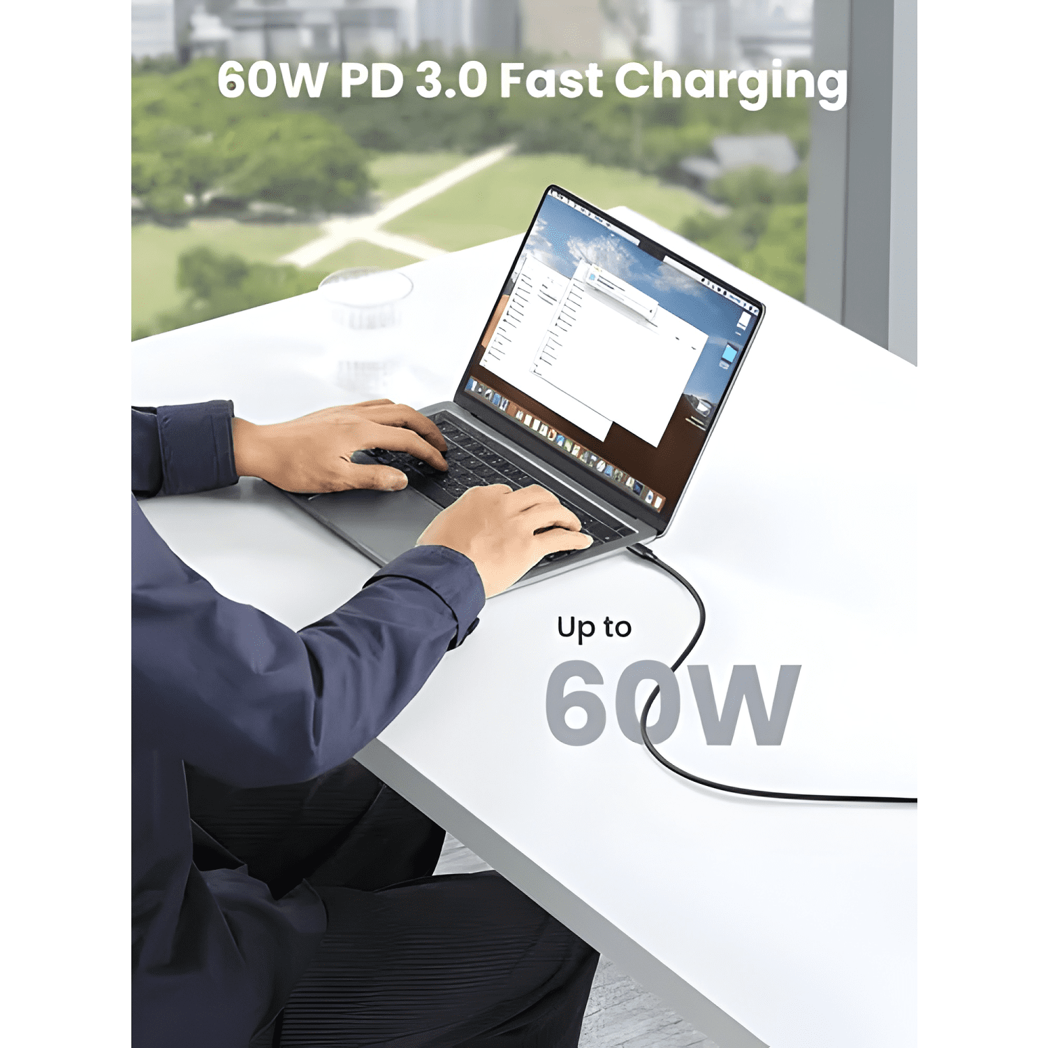Cable USB c a tipo c para 60w carga rápida 1m-2