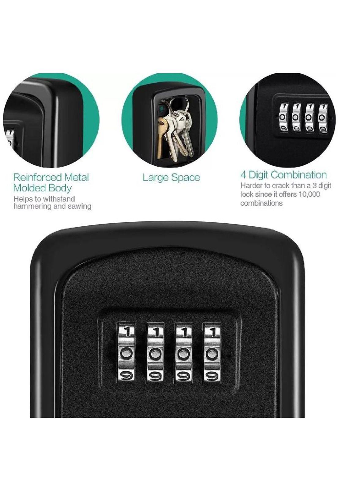 Caja seguridad para llaves con clave color negro-2