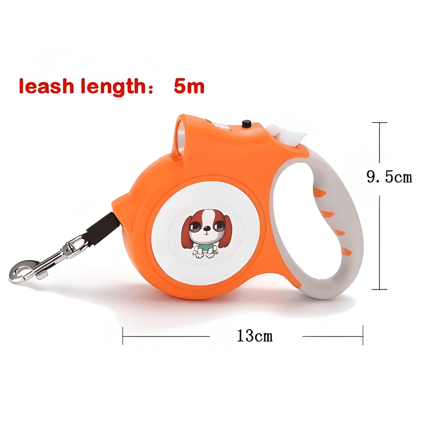 Correa retractril automatica perro mascotas 5 mt + linterna-3