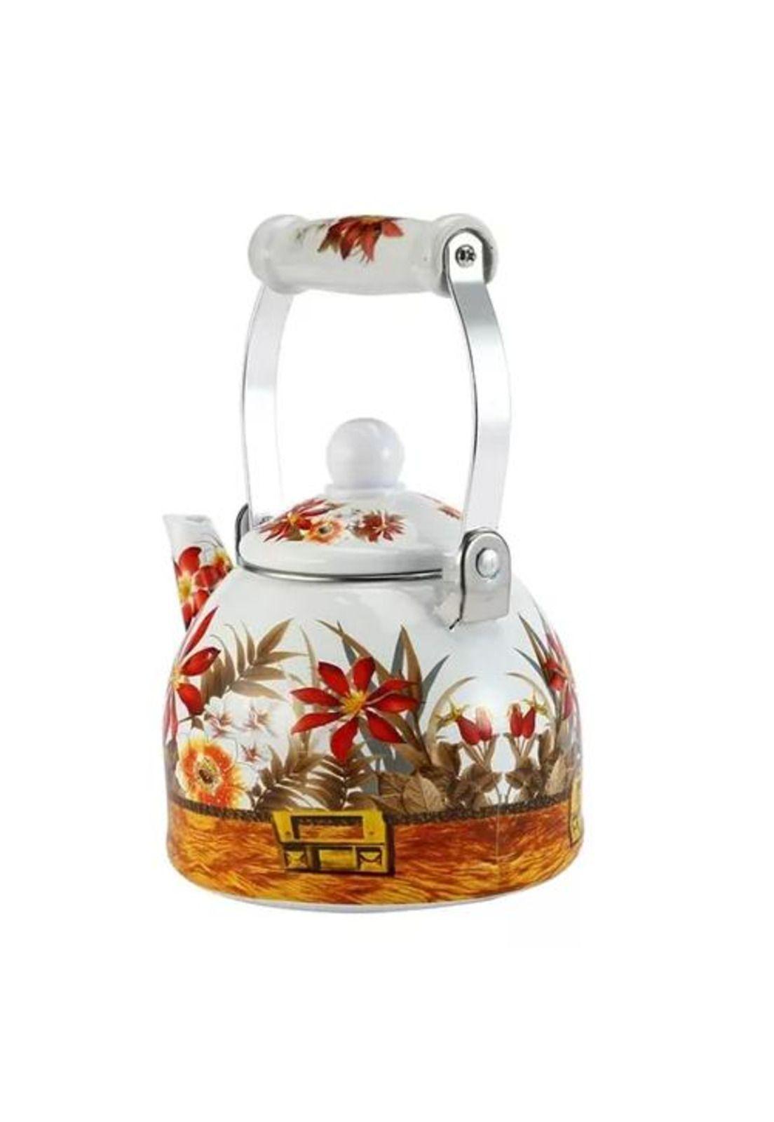 Tetera 2 Litros - Generico, Esmaltada, Diseño Flores-5