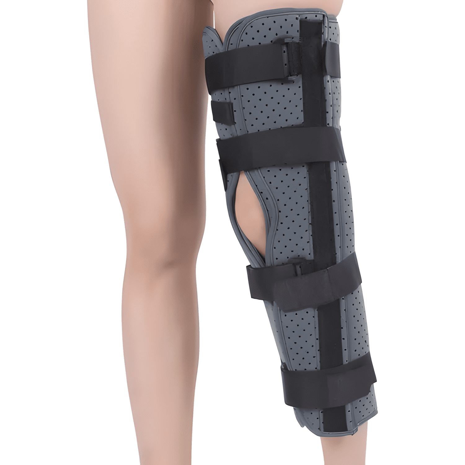 Inmovilizador ortesis de rodilla ajustable largo talla L-0