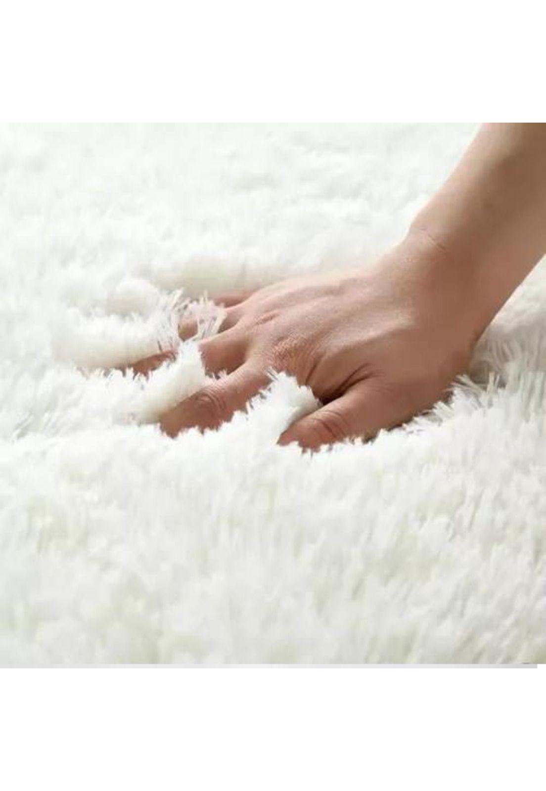 Alfombra Peluda Living Hogar 150x200 cm Negra Jaspeado-2