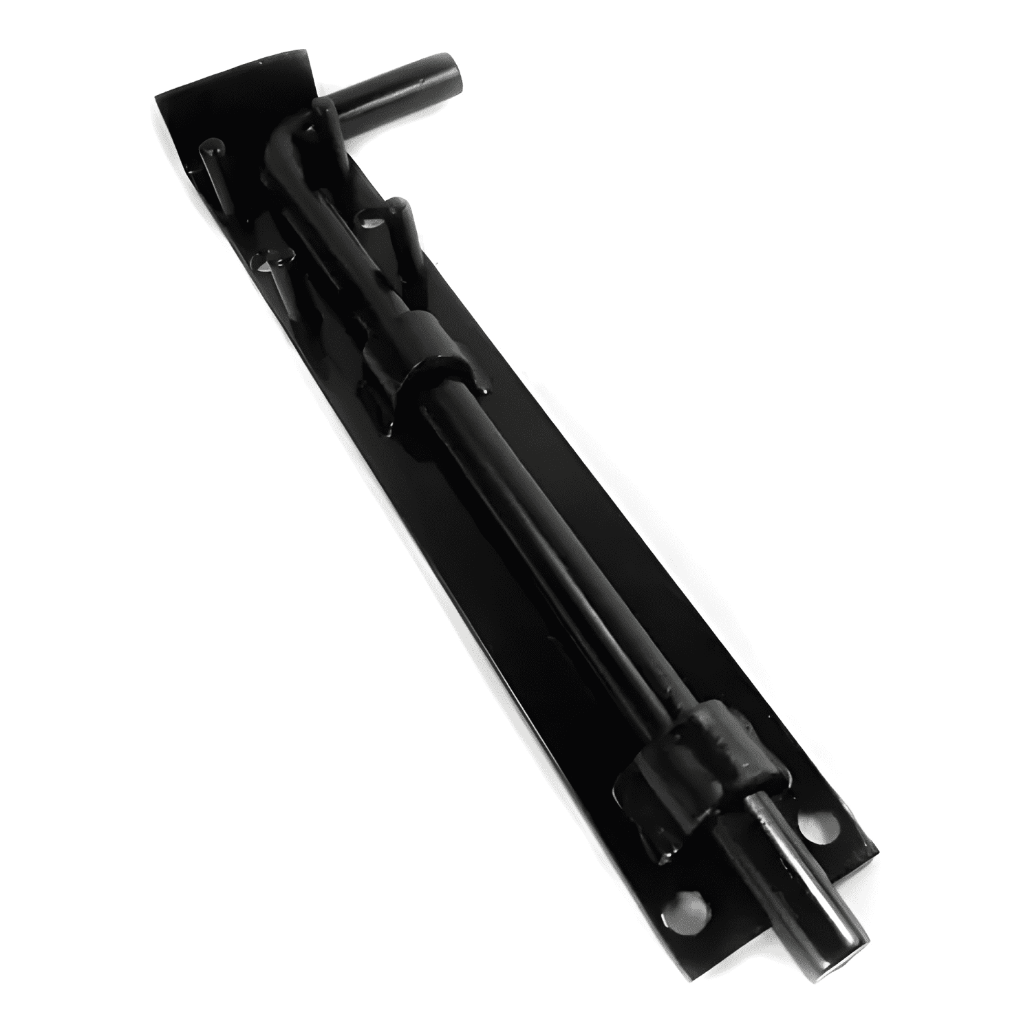 Picaporte vertical al piso 40 cm hierro forjado para portón-1