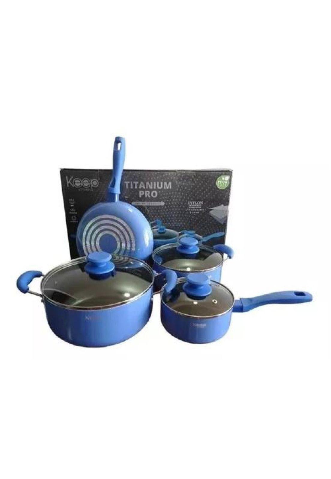 Set de Ollas Keep - Antiadherente, 7 Piezas, Color Violeta-0