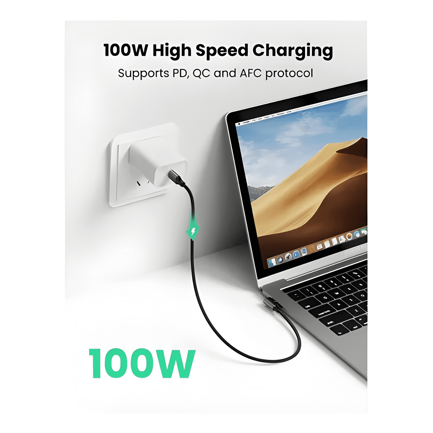 Cable USB-C 2.0 a USB-C 2.0 1m Negro-3