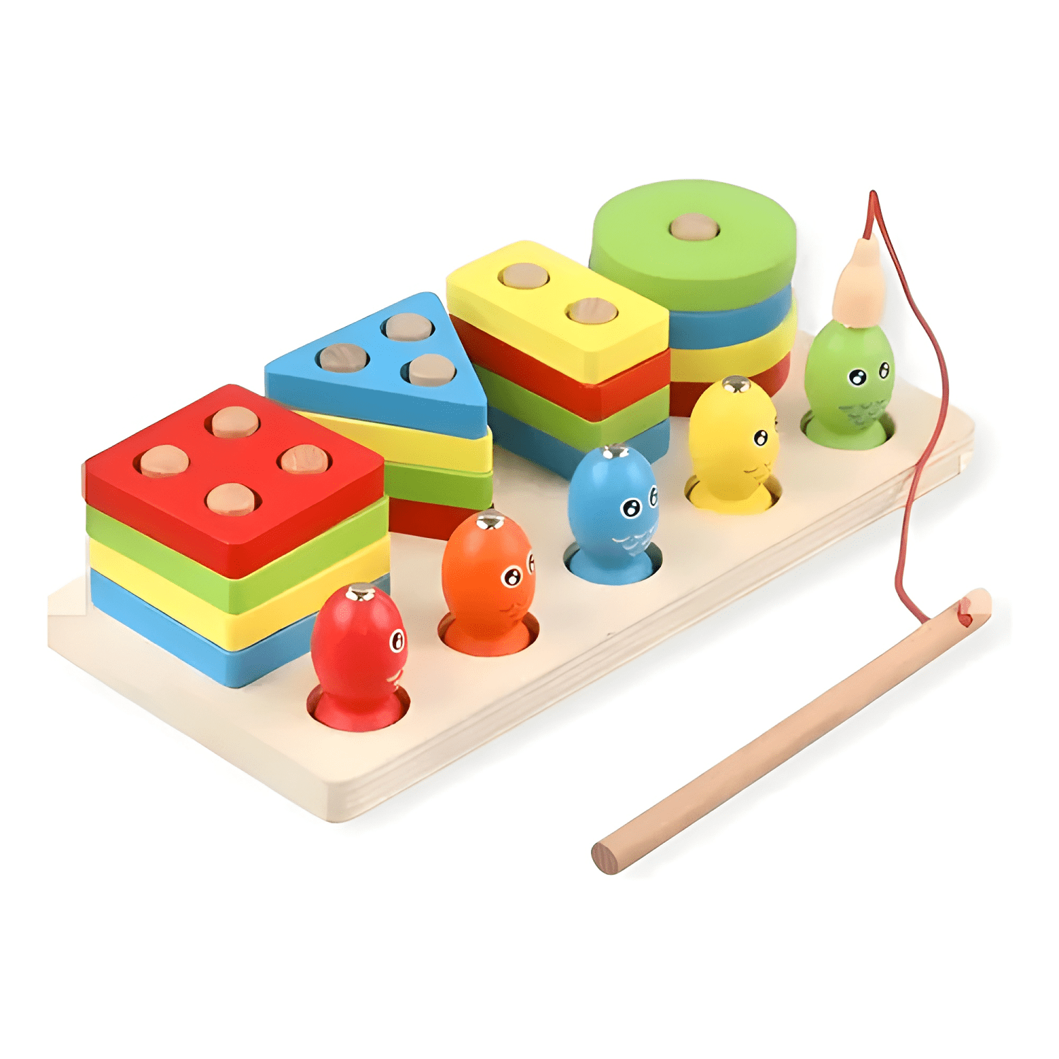 Juego de encaje pesca magnético y encaje montessori-1