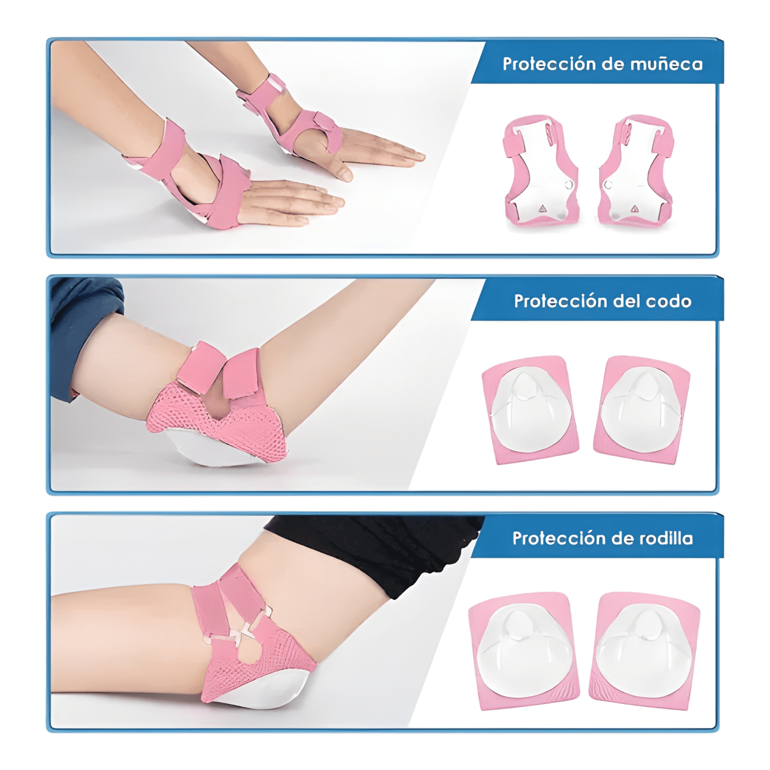 Rodilleras y coderas de protección para patín niños-2