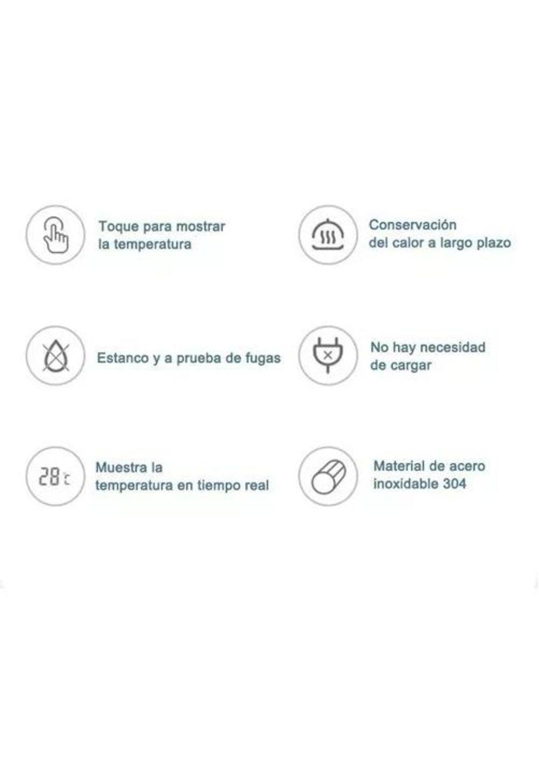 Termo Digital de Acero Inoxidable - Inteligente, 500 ml, Color Rojo-7