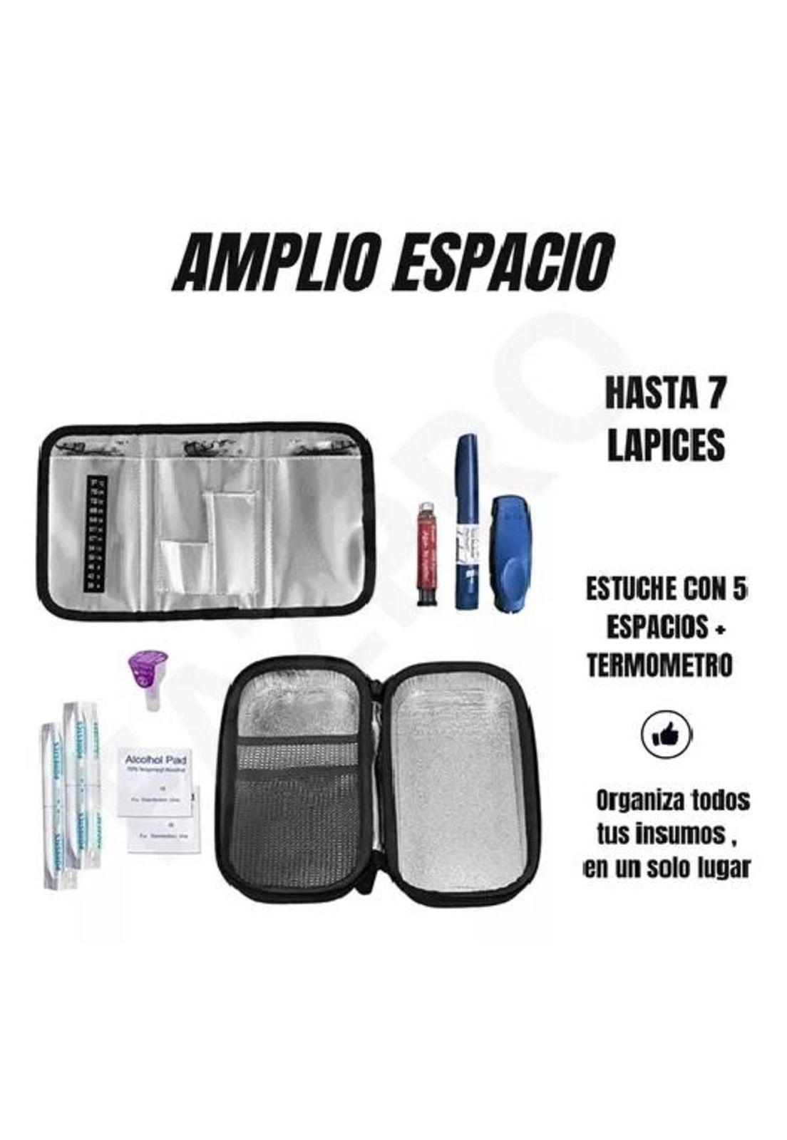 Bolso + Estuche Cooler para Insulina Diabéticos + 4 Hielos-3