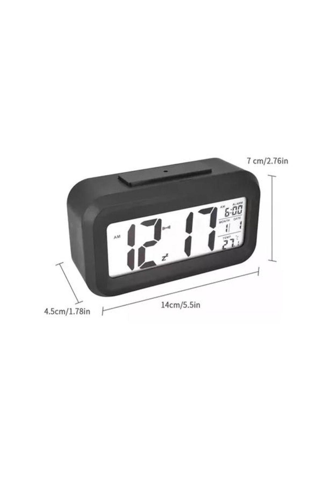 Reloj despertador pantalla led fecha temperatura alarma c...-3
