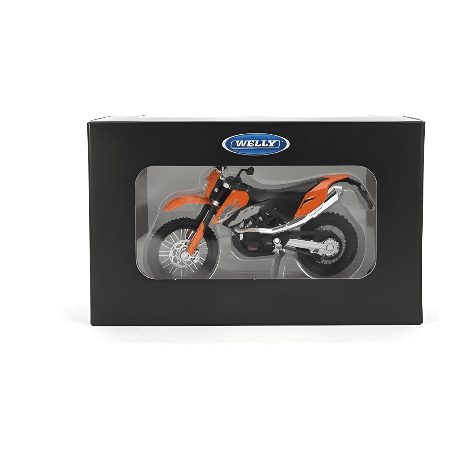 Moto KTM 690 Enduro R coleccionable a escala naranjo-0