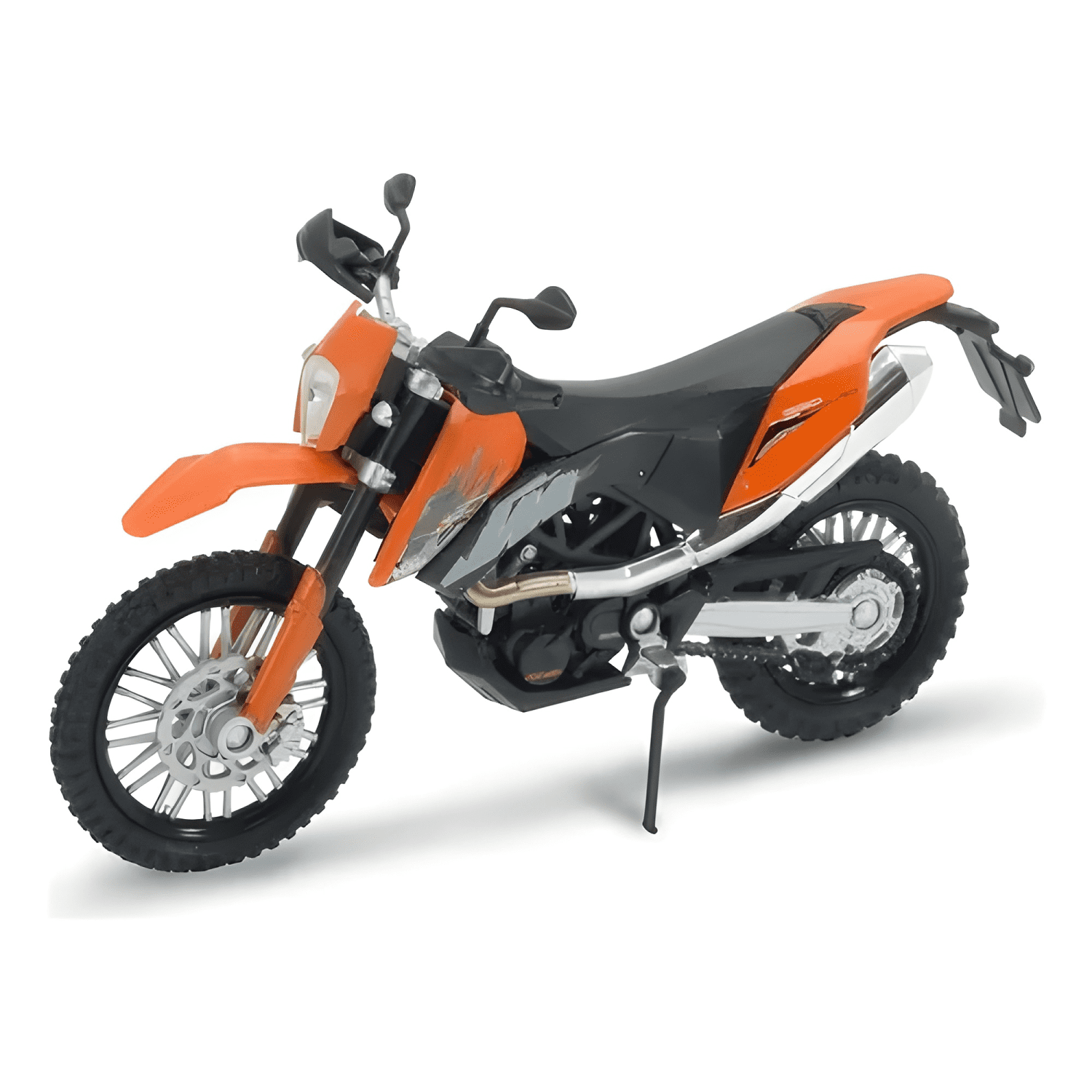 Moto KTM 690 Enduro R coleccionable a escala naranjo-2